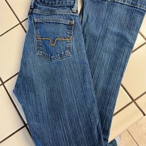 Kimes Ranch Women's Boot Cut Jeans - Blue with Gold Stitching